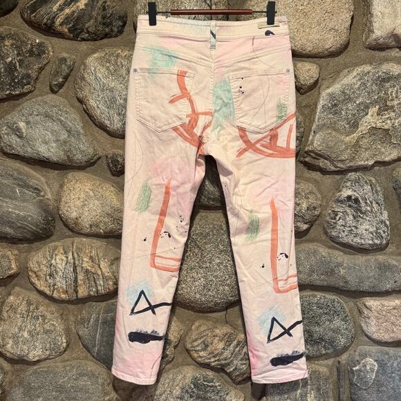 Anthropologie x Moglea Ultra High Rise Straight Slim Artistic Jeans Women's 27 - Picture 5 of 10